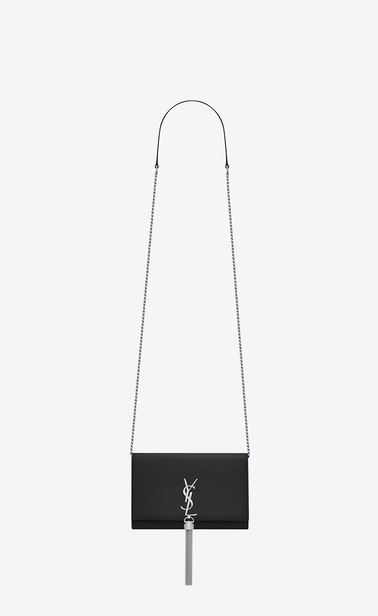 kate chain wallet with tassel in smooth leather